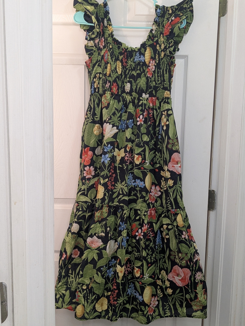 Tuckernuck Black Floral Ruffle Midi Dress - Picture 8 of 8